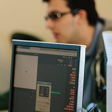 Student at a computer