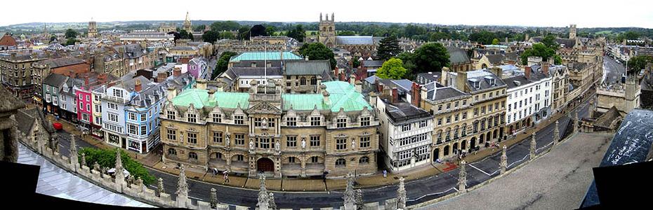 Panoramic view of Oxford campus